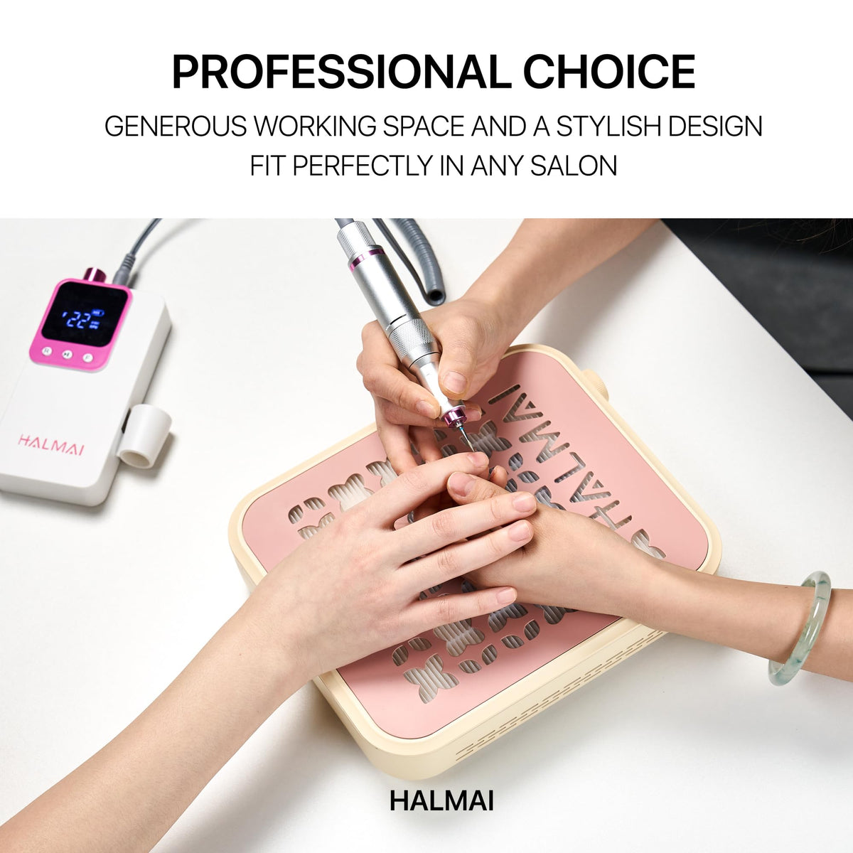 HALMAI Rechargeable Cordless Nail Dust Collector