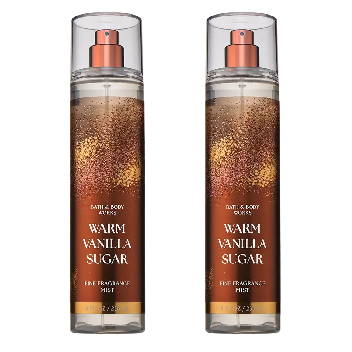 Bath & Body Works Warm Vanilla Sugar Fine Fragrance Mist Body Spray, 8 fl oz - 2 Pack
