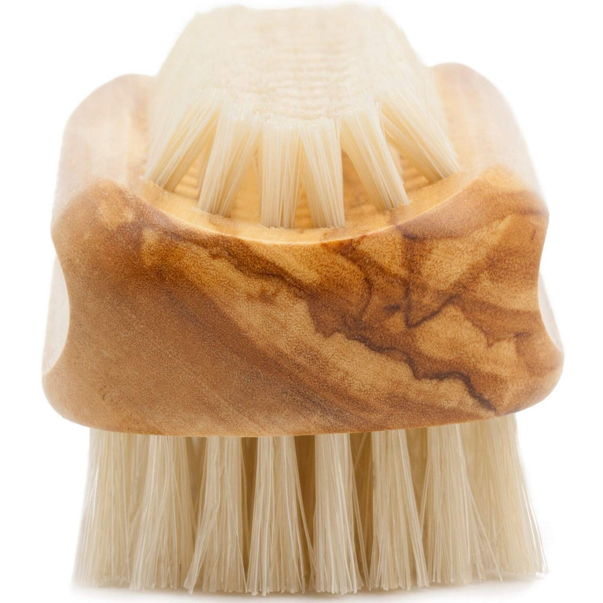 Genuine Boar Bristle Nail Brush with Olive Wood Handle