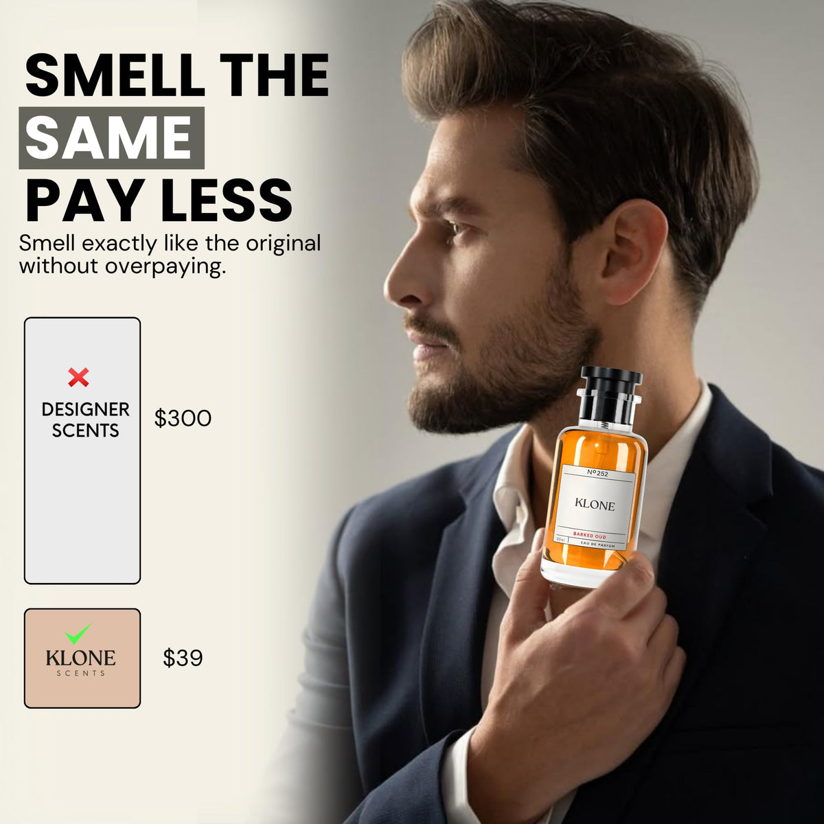 Klone Barked Oud Eau de Parfum 50ml, Long-Lasting Unisex Fragrance
