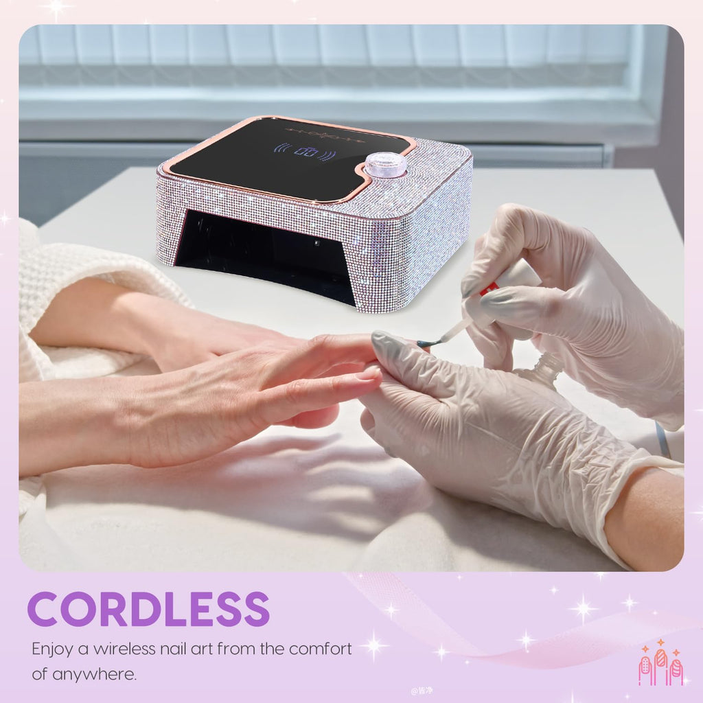 ANBEISTEE Diamond Rechargeable UV Nail Lamp with Timer and Sensor
