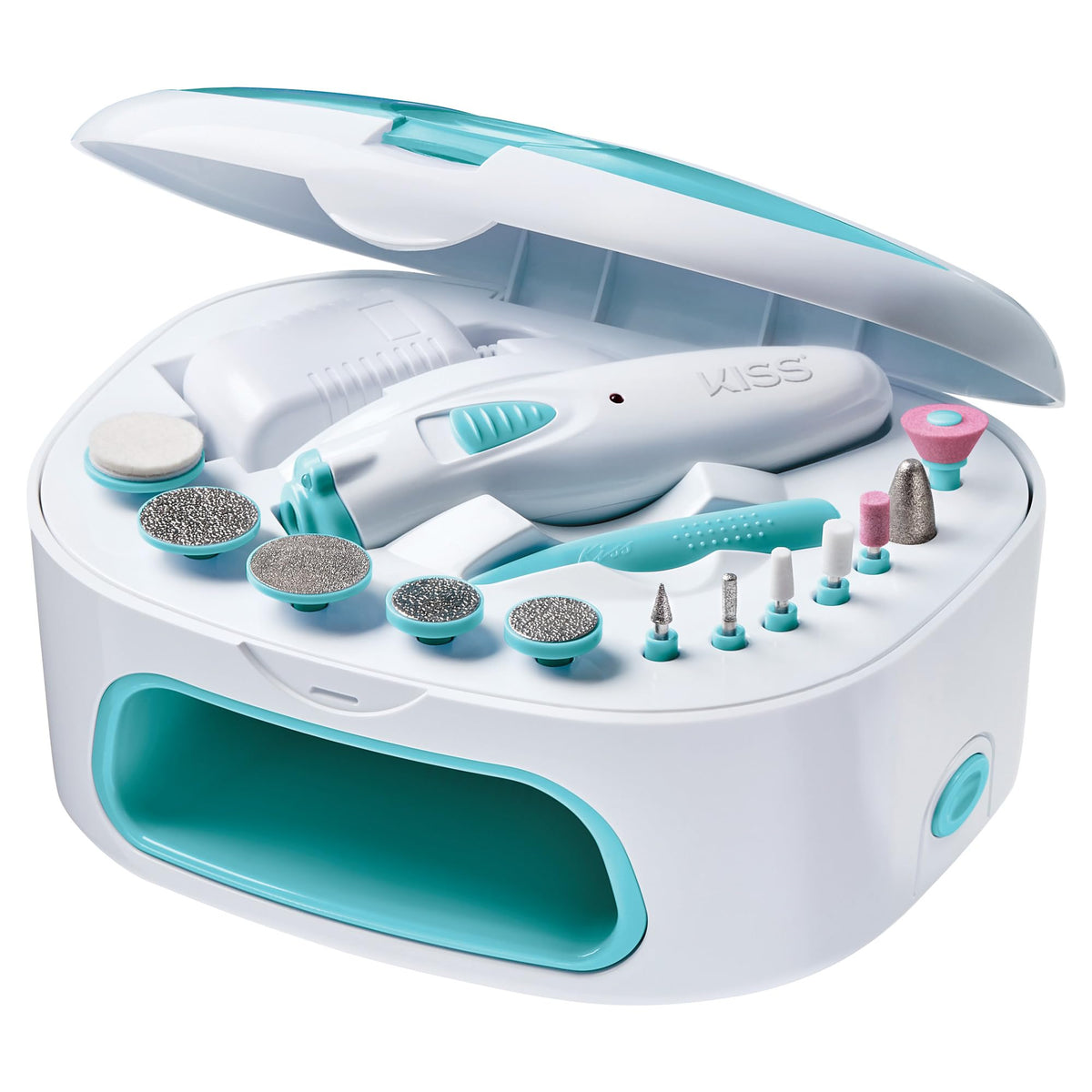 KISS Professional Electric Nail Drill, Nail File and Dryer System, White