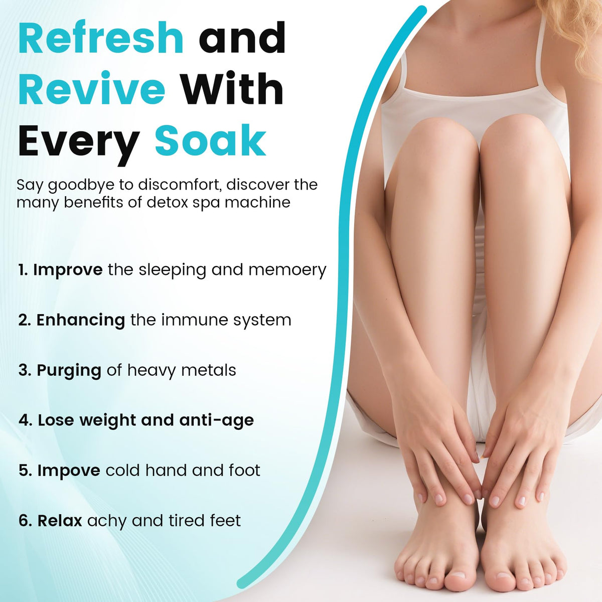 Portable Ionic Foot Detox Machine with 10 Liners
