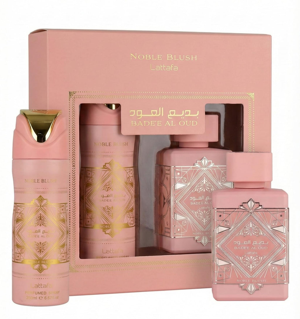 Lattafa Badee Al Oud Noble Blush 2-Piece Fragrance Gift Set