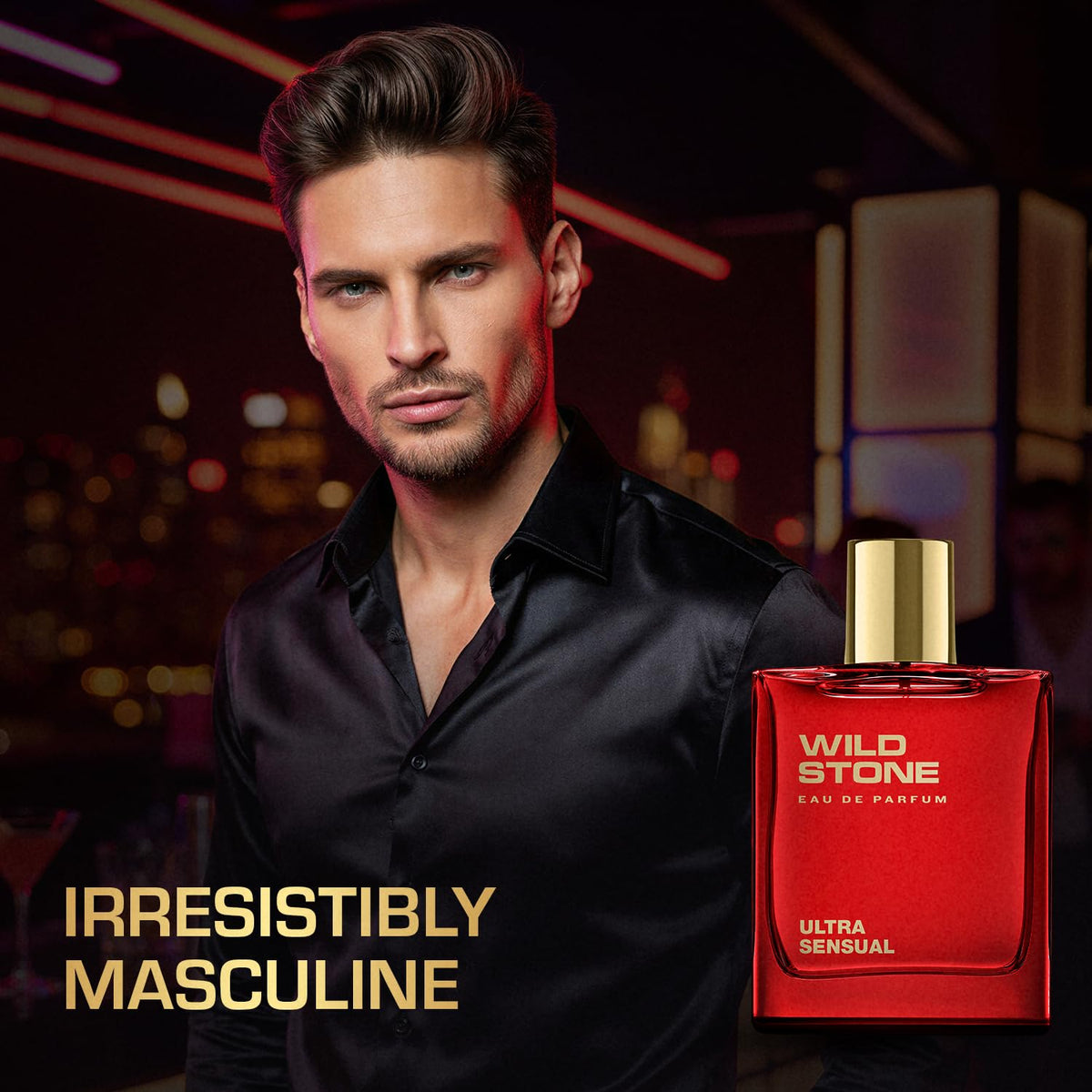 Wild Stone Ultra Sensual Eau De Parfum for Men, 3.38 oz / 100 ml