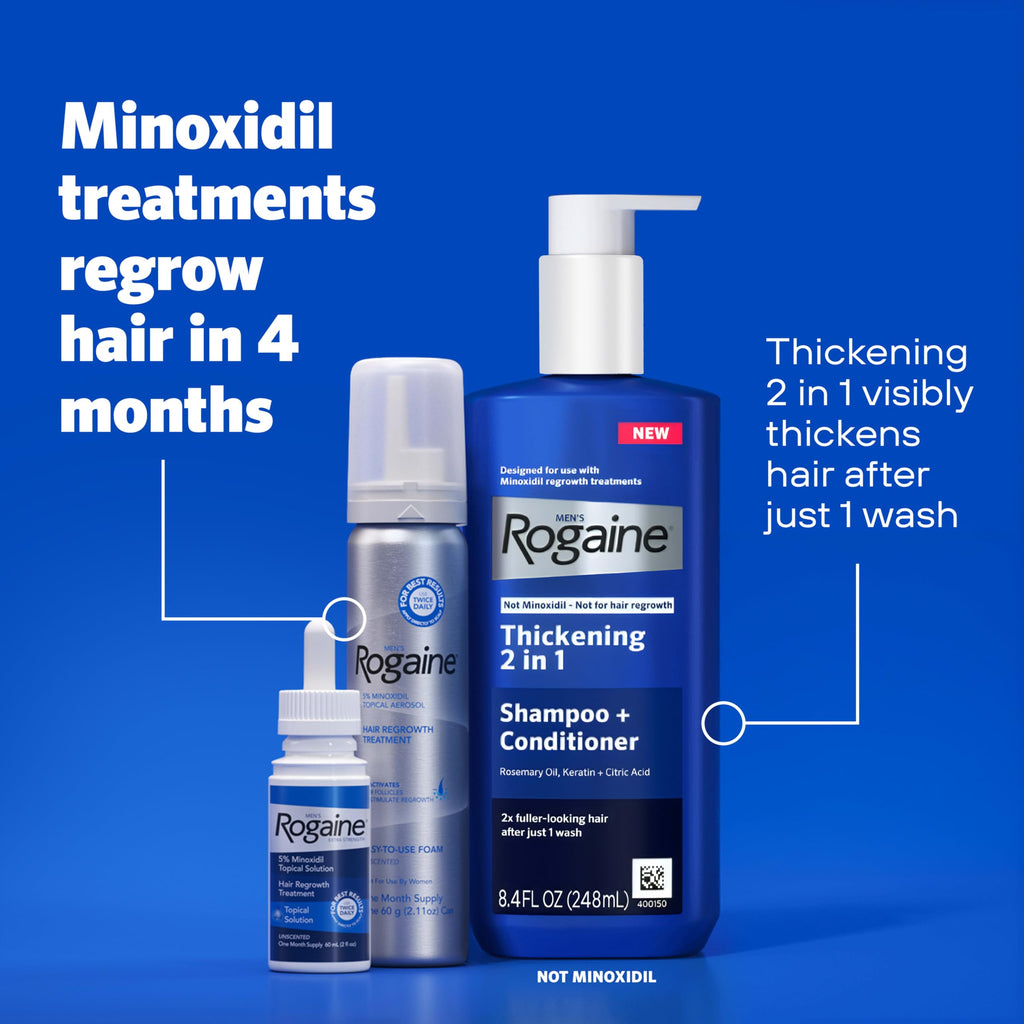 Rogaine Men's 5% Minoxidil Unscented Topical Hair Regrowth Foam