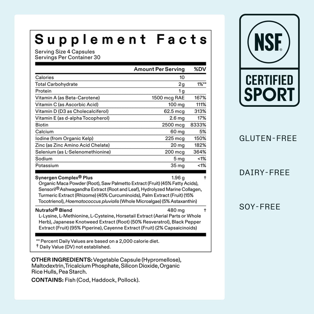 Nutrafol Women's Balance Hair Growth Supplements, 120 Count