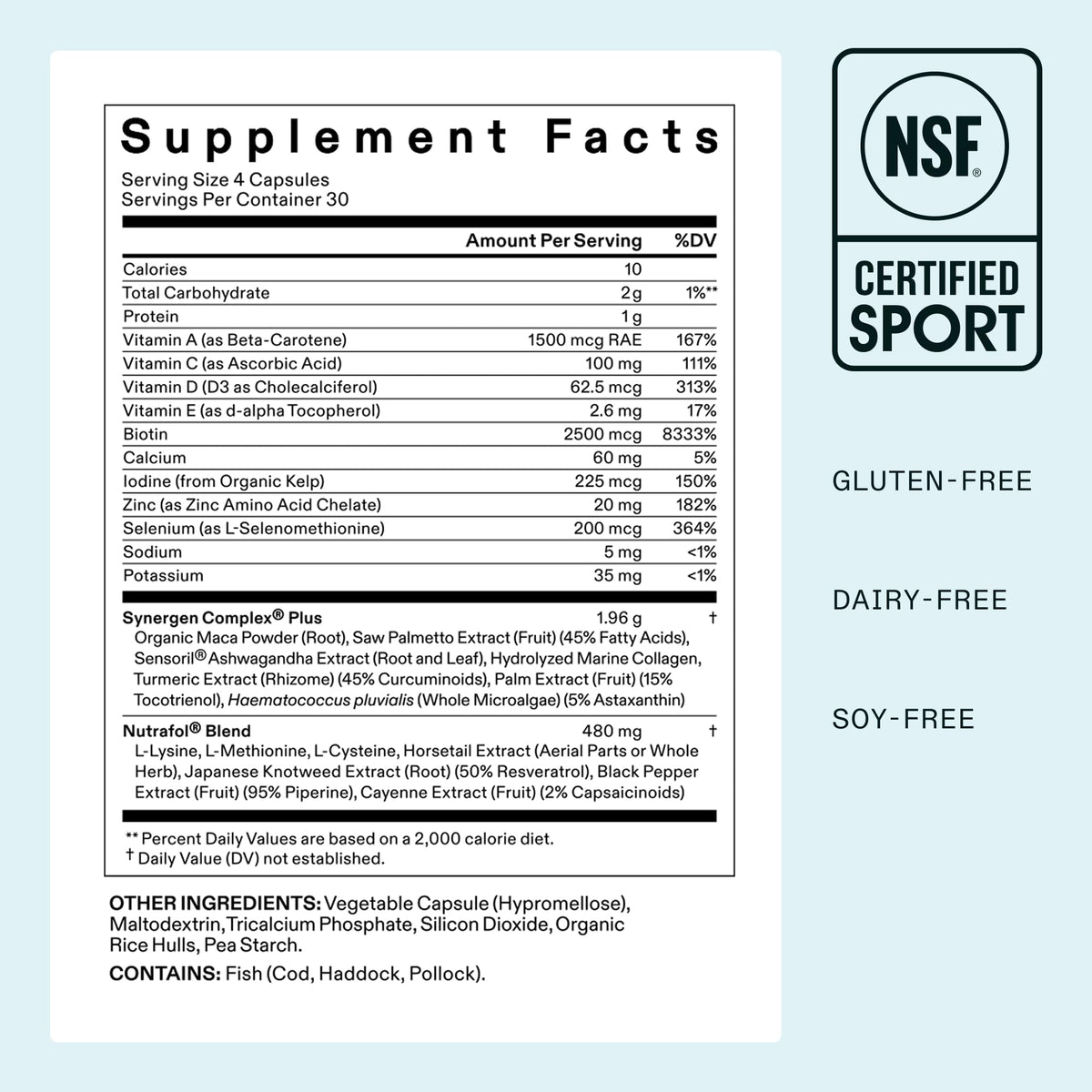 Nutrafol Women's Balance Hair Growth Supplements, 120 Count