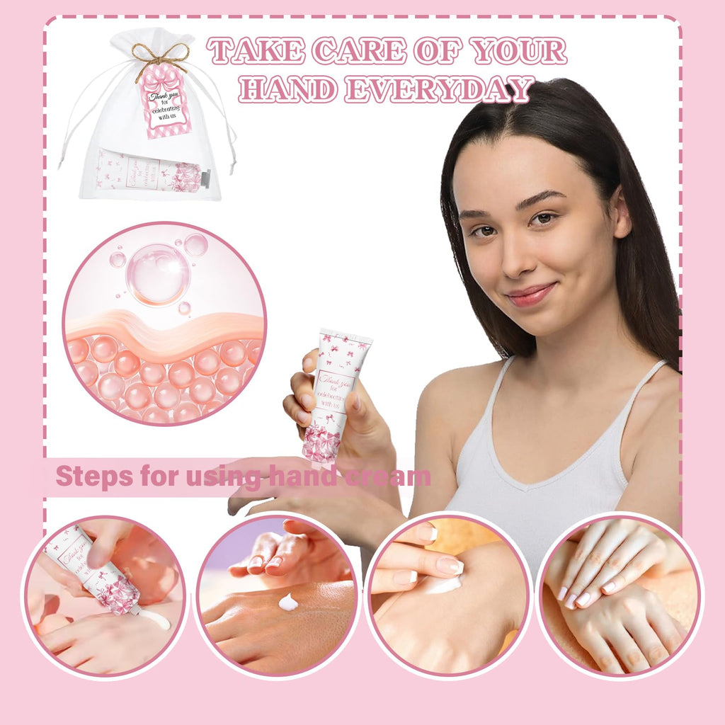 50 Hand Cream Gift Sets with Organza Bags and Thank You Cards