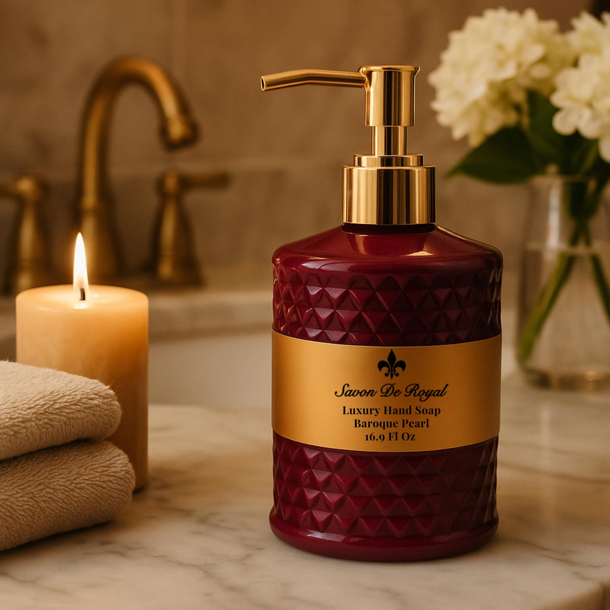 Savon De Royal Luxury Liquid Hand Soap, Jasmine Vanilla Sandalwood