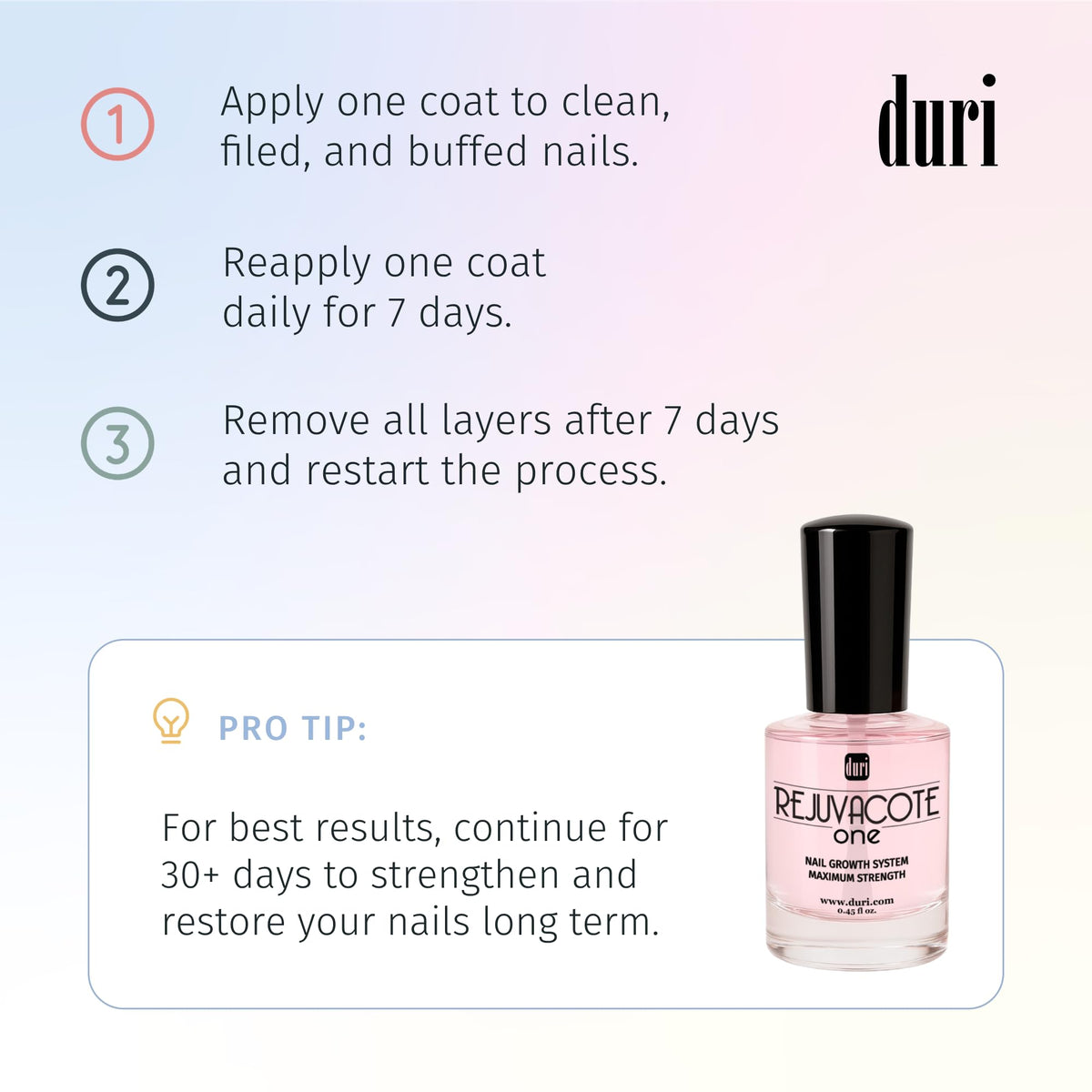 duri Rejuvacote 1 Nail Growth System Nail Strengthener