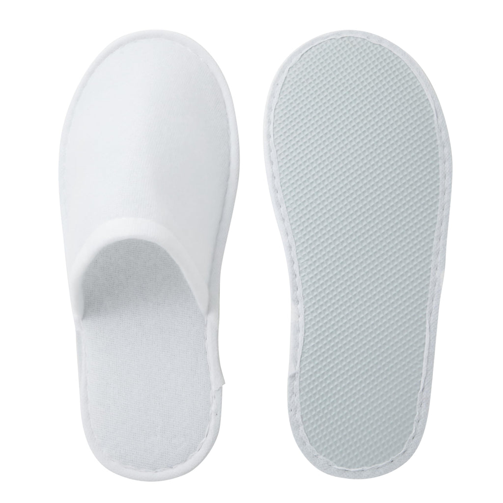 Juvale Disposable Guest Slippers, White, Medium, Pack of 24