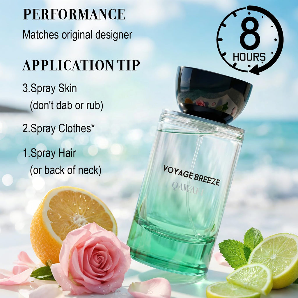 Voyage Breeze Unisex Eau de Parfum Spray, Fresh Citrus Mint