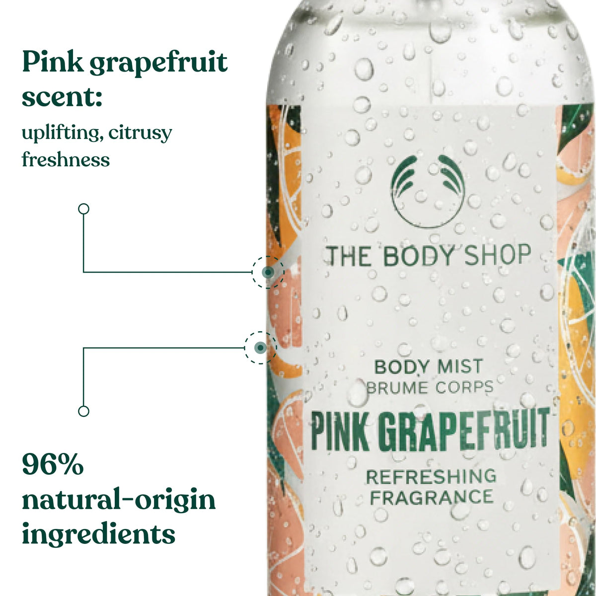 The Body Shop Lightweight Refreshing Body Mist, 3.3 Fl Oz