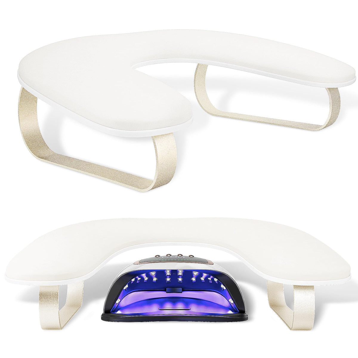 Upgraded U-Shaped Nail Arm Rest Stand with 10° Incline