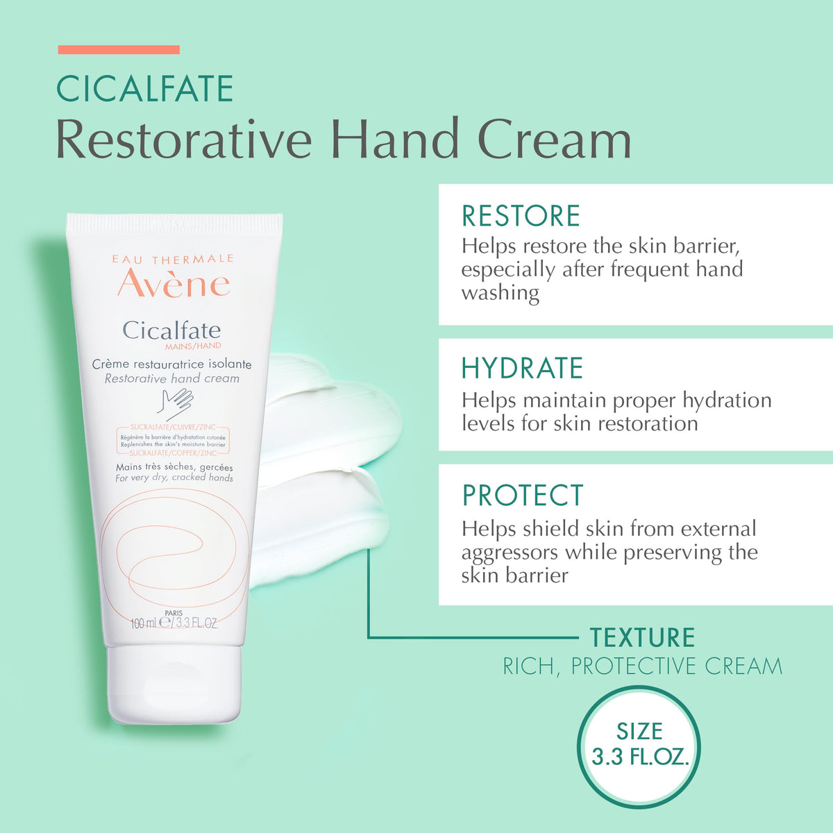 Avène Cicalfate Restorative Hand Cream for Very Dry, Cracked Hands