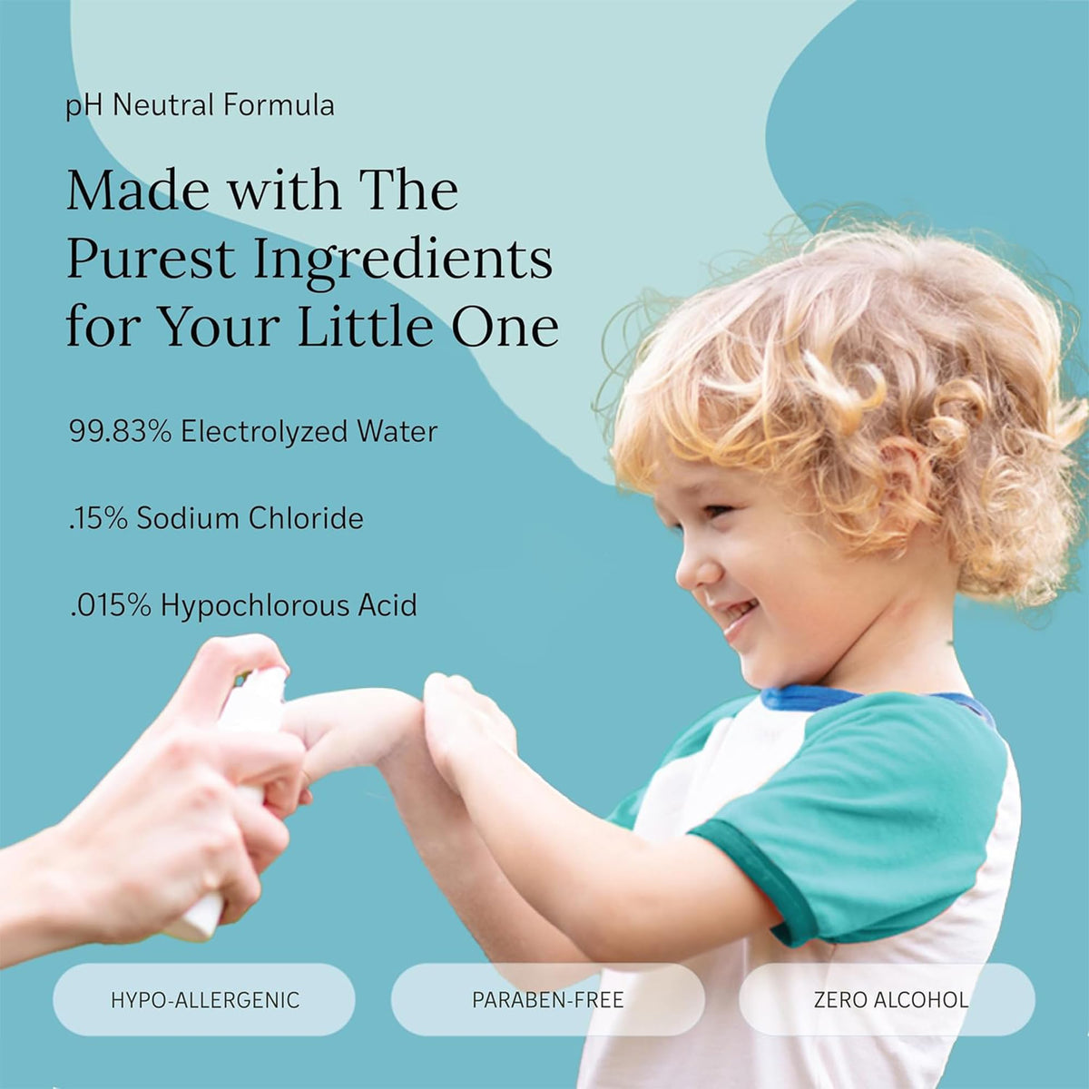 Littley Infant & Toddler Hand Cleanser HOCl Spray, 8 oz