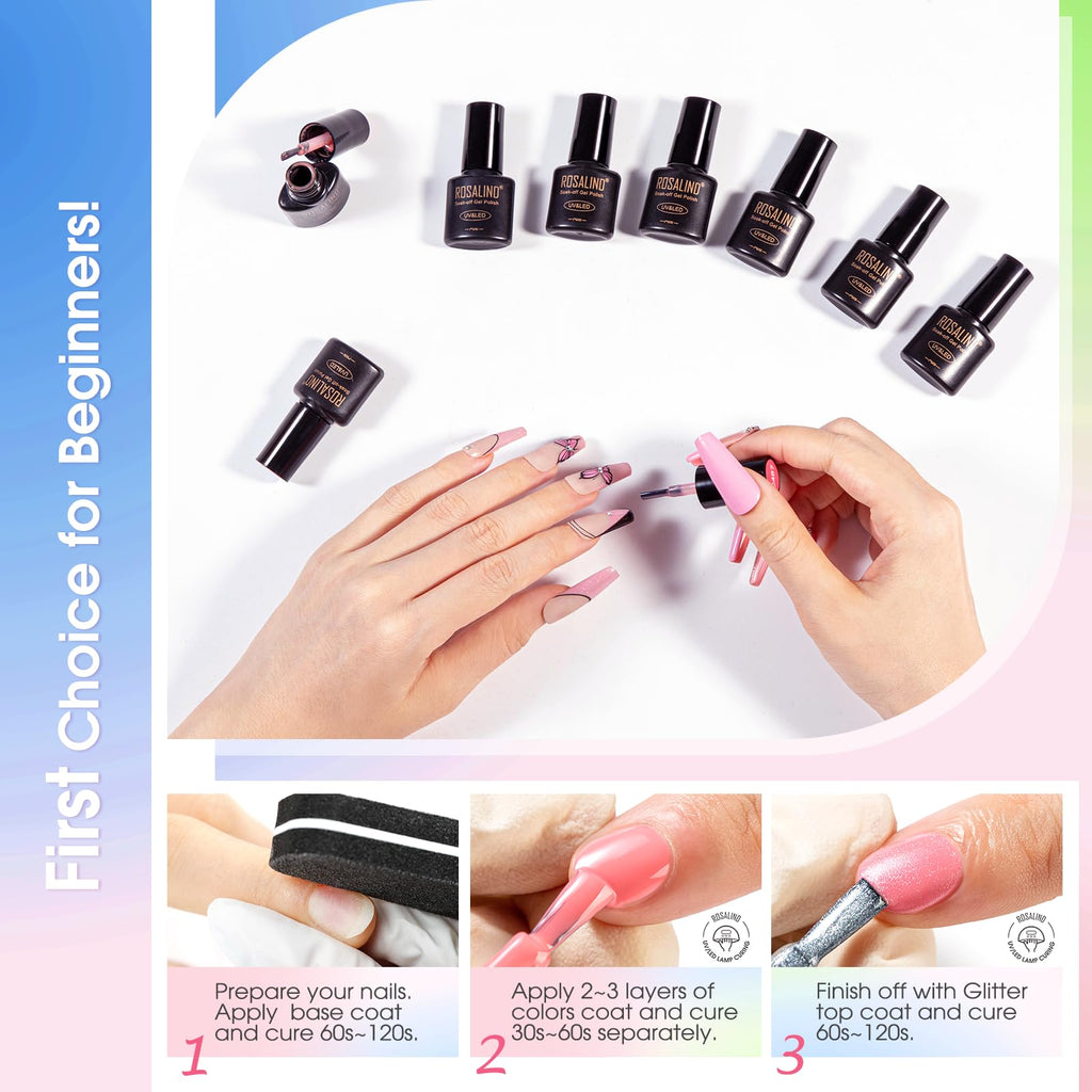 ROSALIND Multi-Color Gel Nail Polish Set