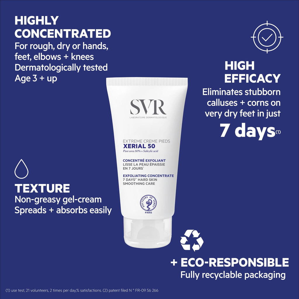 SVR Xerial 50 Extreme Foot Intense Hydrating Urea Cream