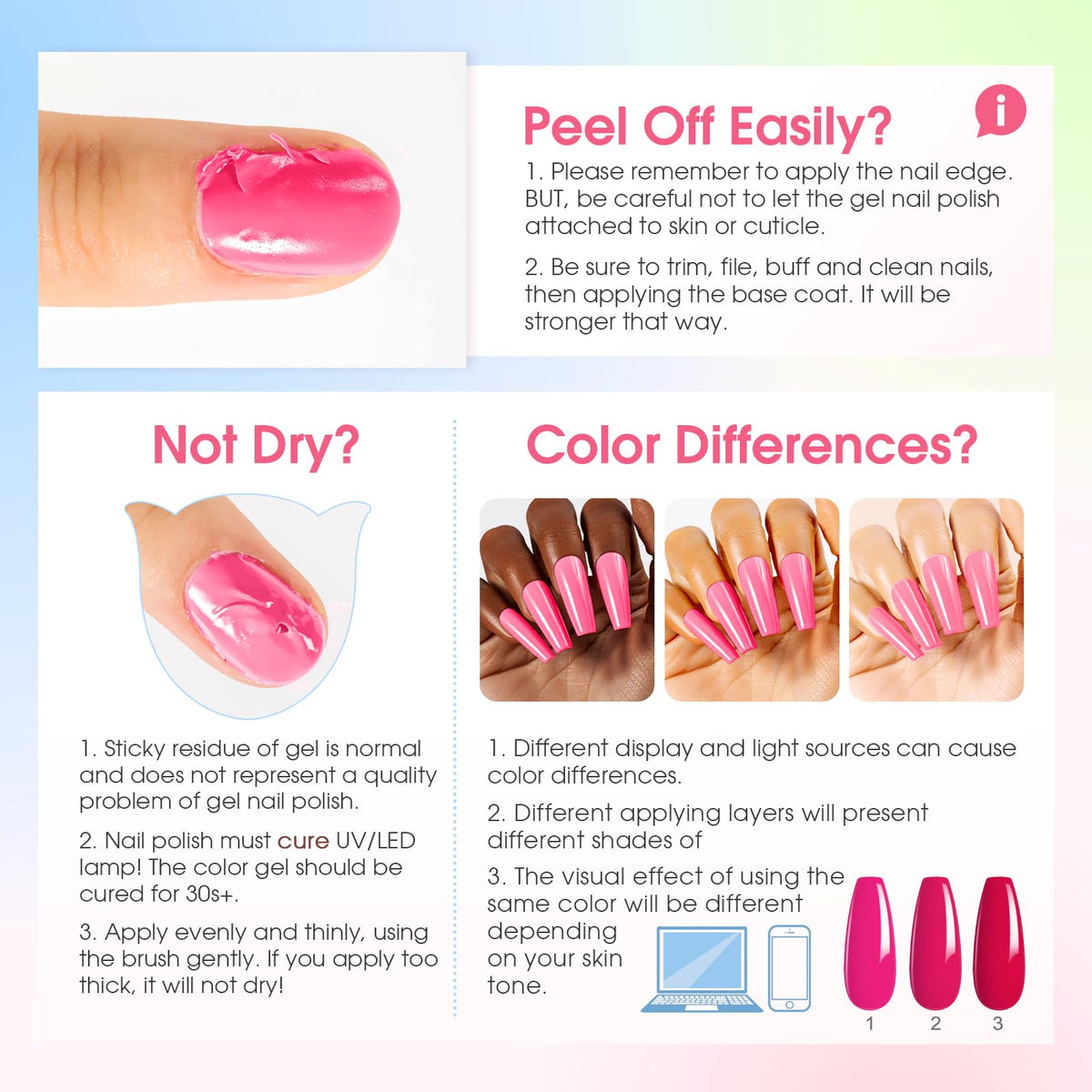 ROSALIND Multi-Color Gel Nail Polish Set