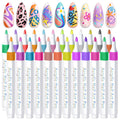 SAVILAND Nail Art Pens Set, Quick-Dry Waterproof Fine-Tip Nail Polish Markers