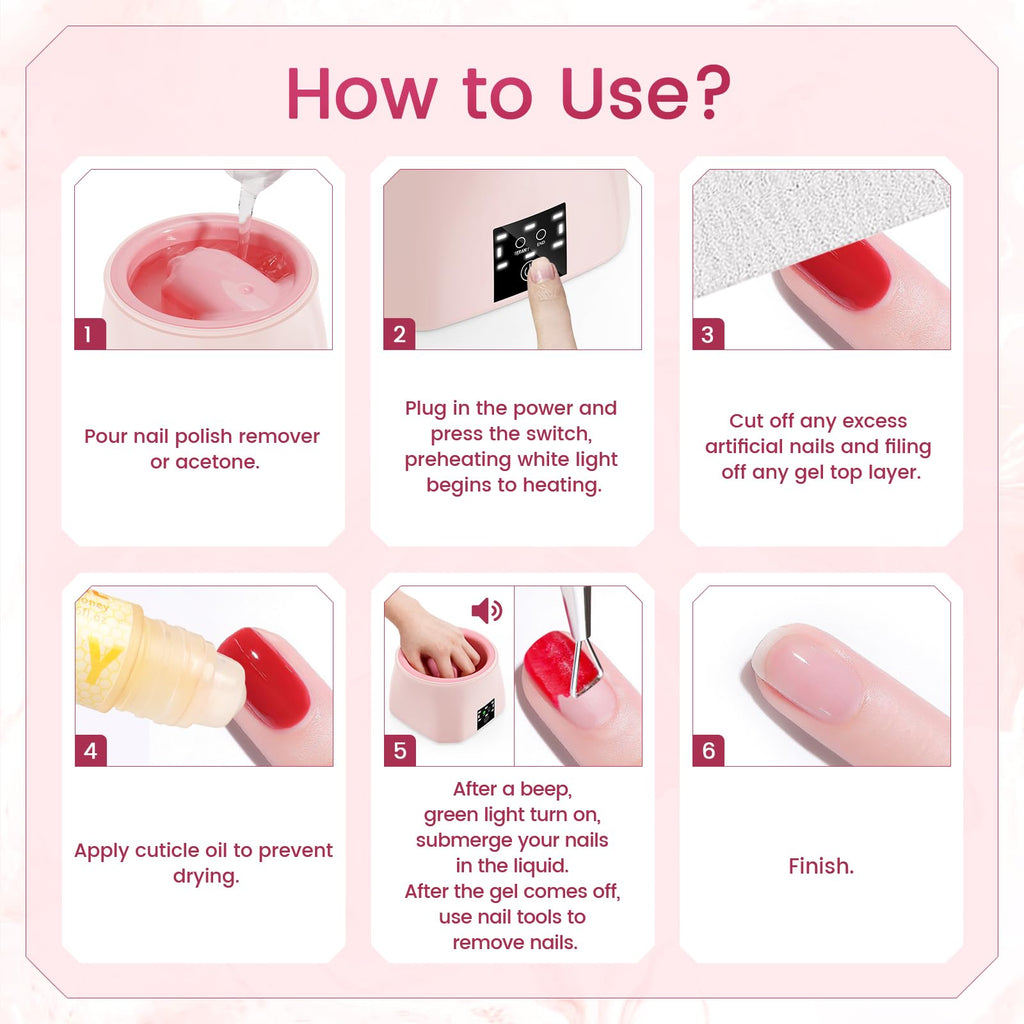 Yokilly Heated Electric Nail Soaking Bowl for Nail Polish Removal