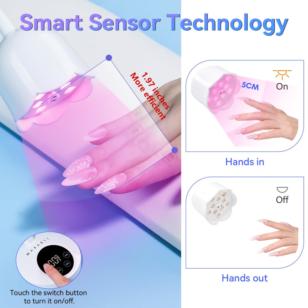 Makartt Rechargeable UV LED Nail Lamp for Gel Nails