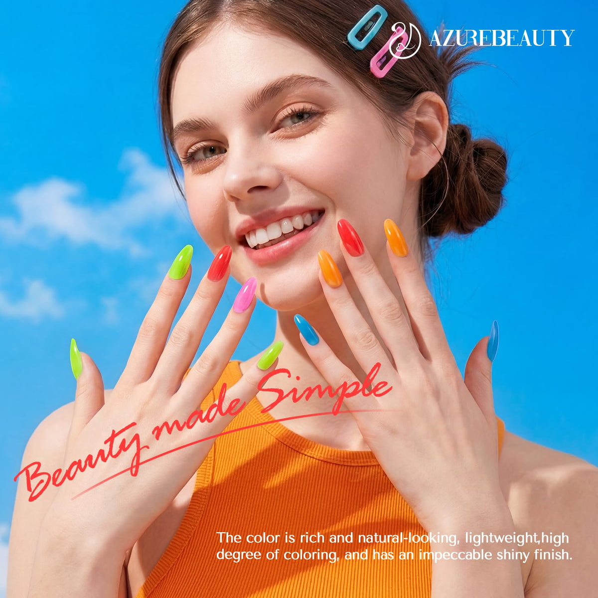 AZUREBEAUTY 42-Piece Dip Powder Nail Kit, 32 Colors with Base, Top Coat & Activator