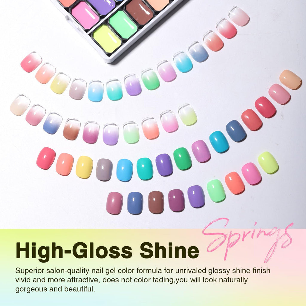 Patting Nail Gel Polish Palette with Sponge Applicators
