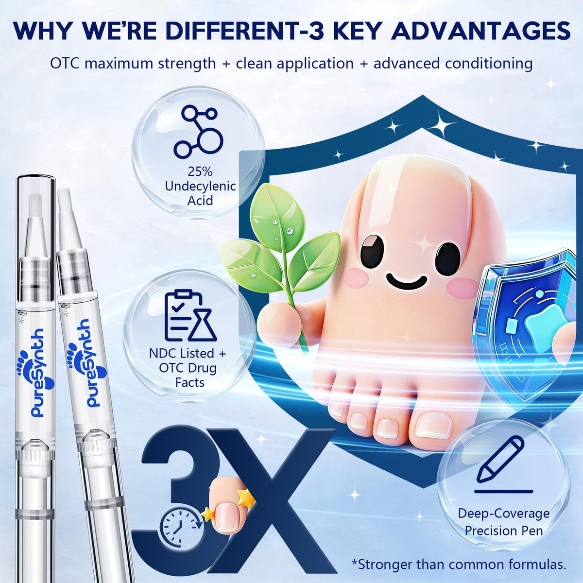 Nail Fungus Repair Pen with 25% Undecylenic Acid, Aloe & Vitamin E