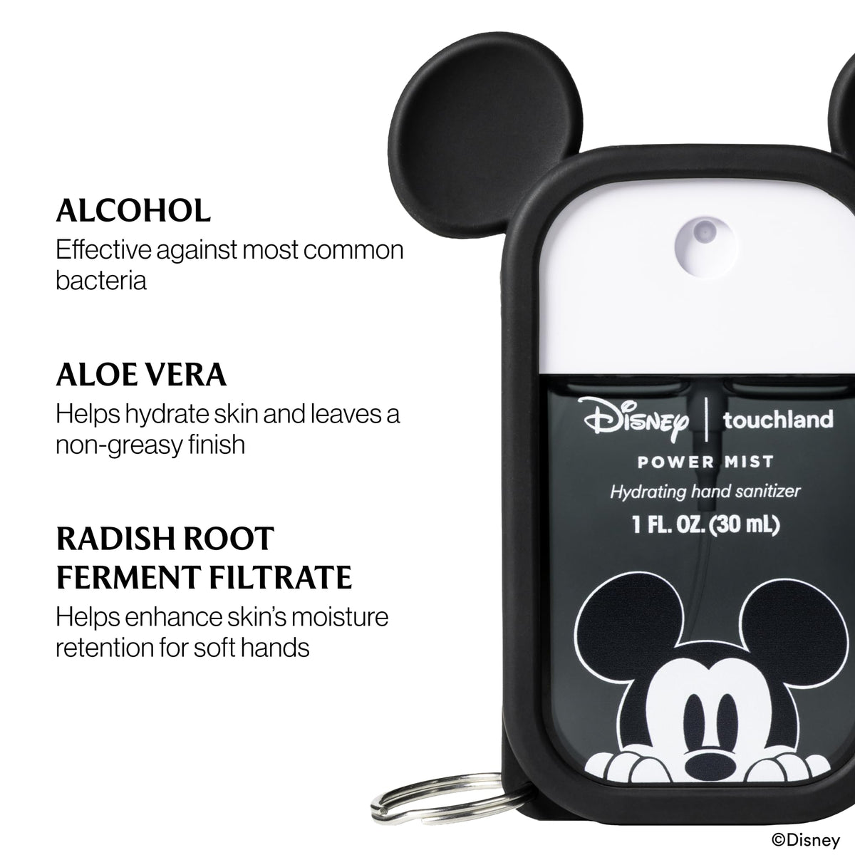 Touchland Disney Mickey Mouse Hand Sanitizer & Mist Case Set, Travel Size, Wild Watermelon