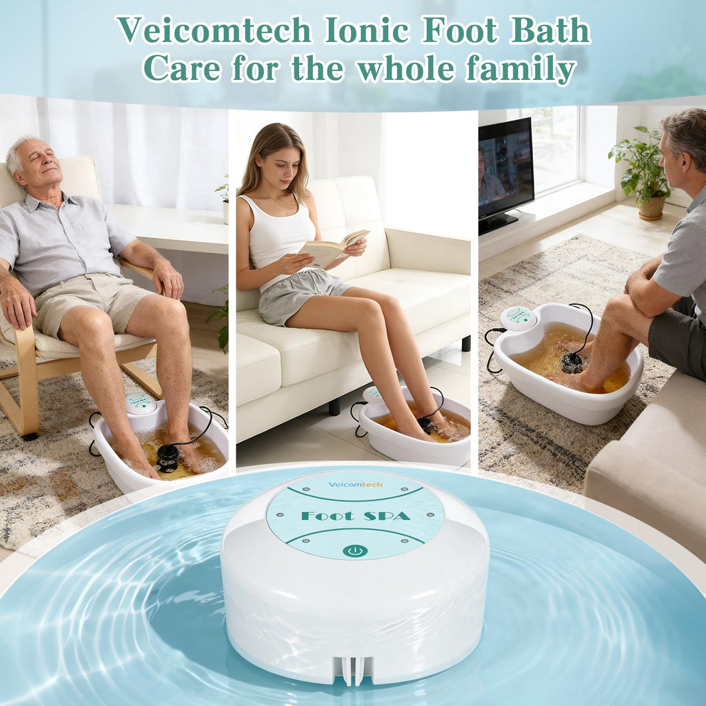 Portable Ionic Detox Foot Bath Machine with 30-Minute Timer