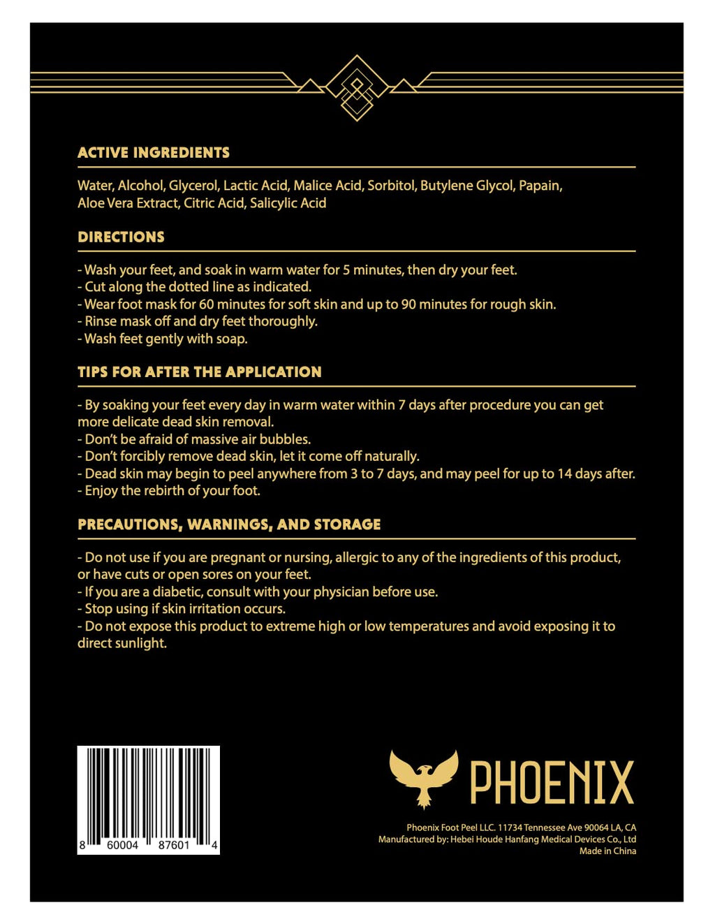 Phoenix Foot Peel for Men - Extra Strength Callus Remover