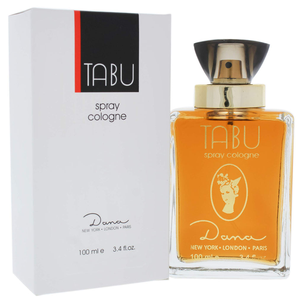 Dana Tabu Eau de Cologne Spray for Women, 3.4 Fl Oz