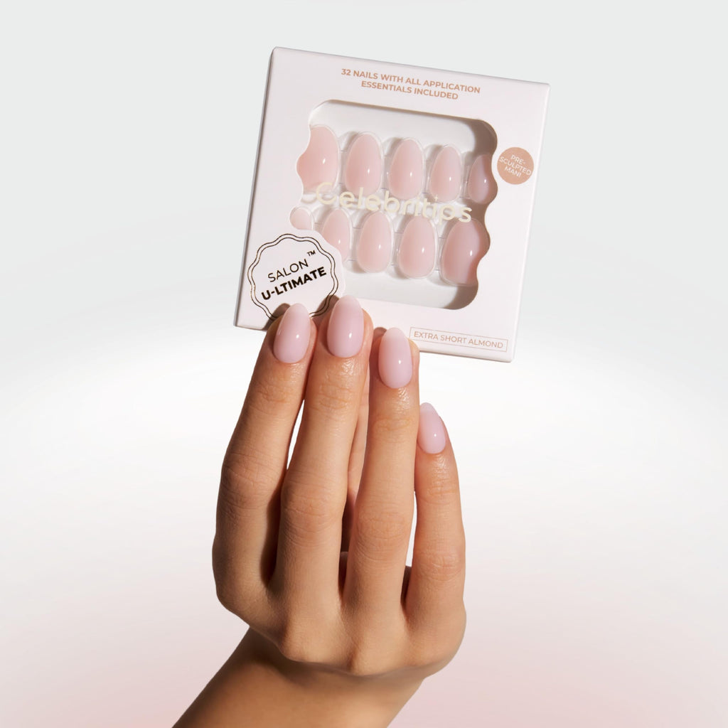 Celebritips Salon U-ltimate Extra Short Almond Press-On Nails Kit