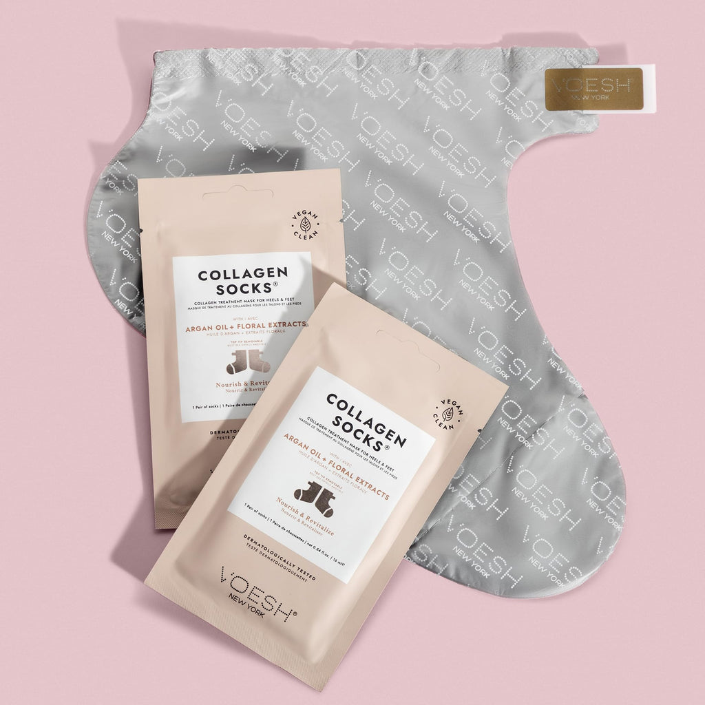Voesh Collagen Gloves and Socks, Single-Use Hand and Foot Treatment
