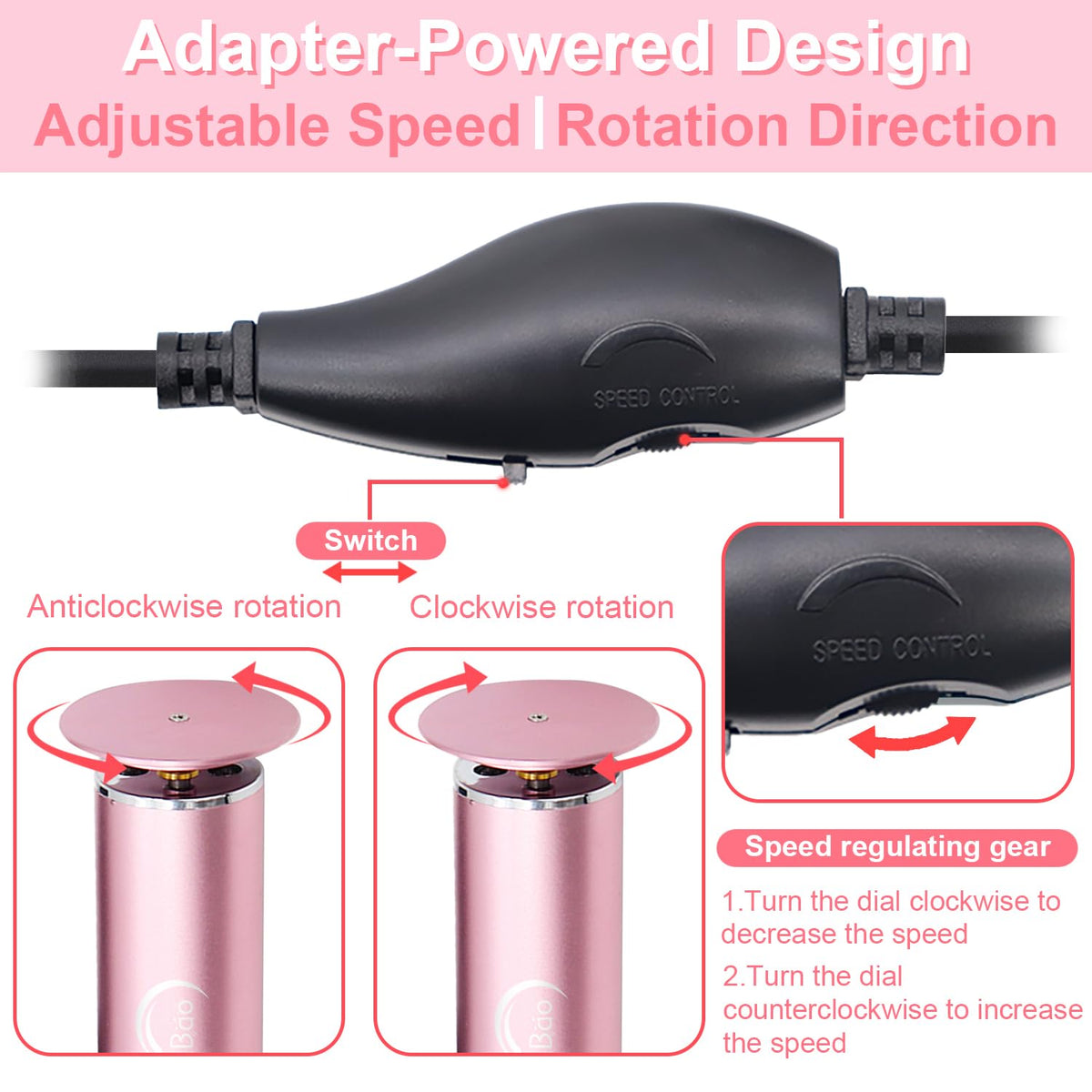 HayZBao Electric Foot Callus Remover with Adjustable Speed