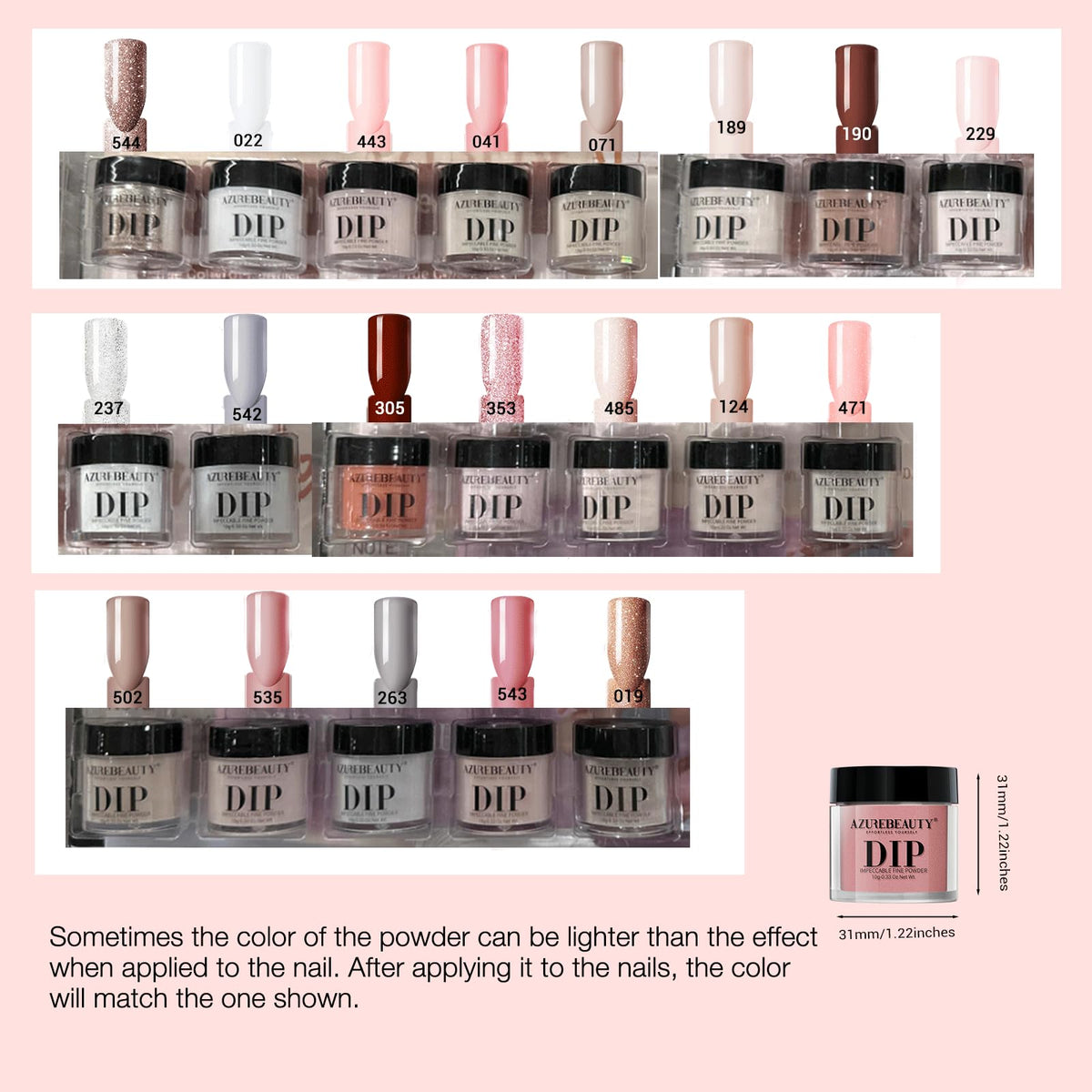 AzureBeauty Dip Powder Nail Kit for DIY Nail Art and Manicure