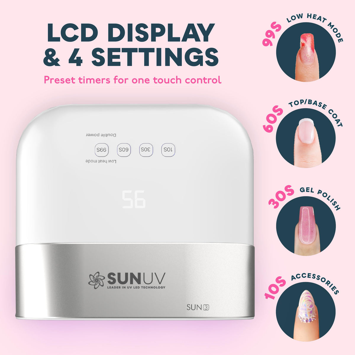 SUNUV SUN3 Professional UV LED Nail Lamp with 39 LED Beads