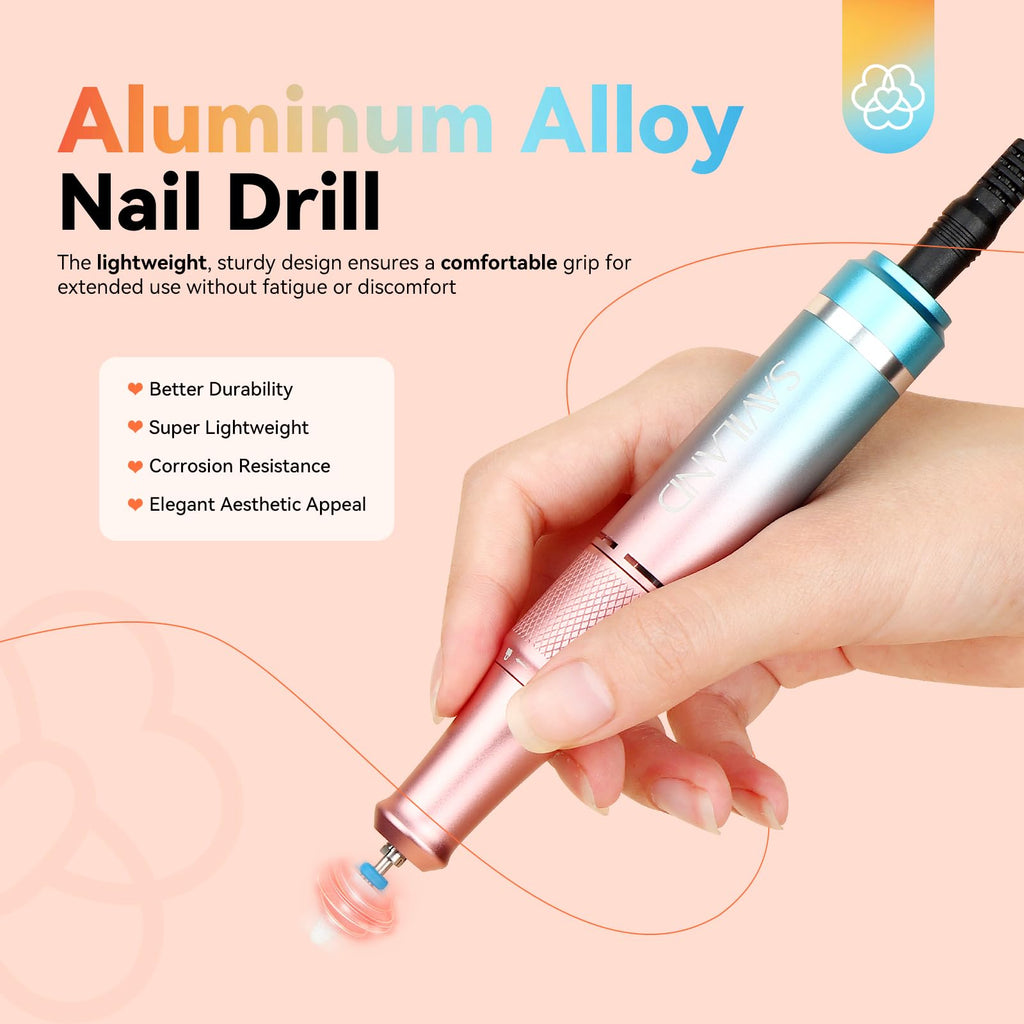 SAVILAND Electric Nail Drill Kit, 40000 RPM Portable Nail File
