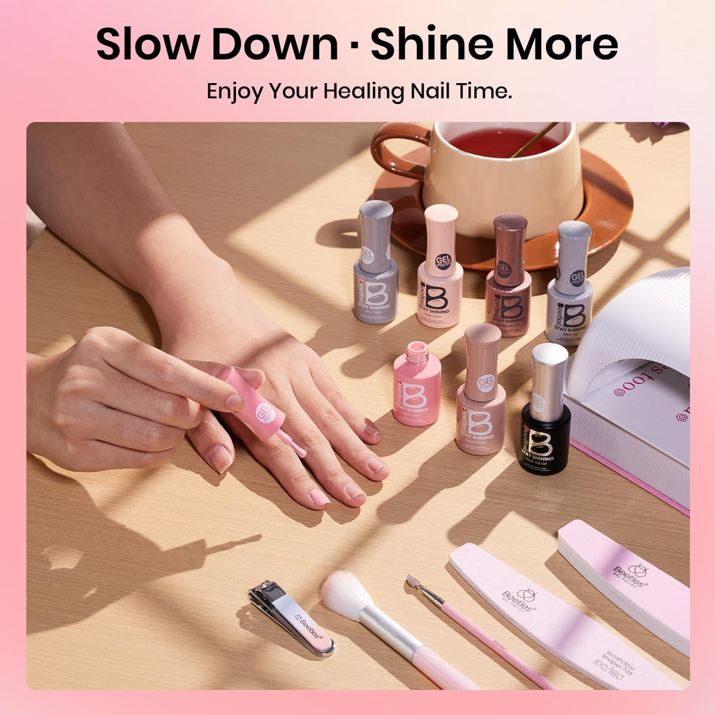 Beetles Gel Nail Polish Manicure Kit with UV/LED Lamp and Nail Tools