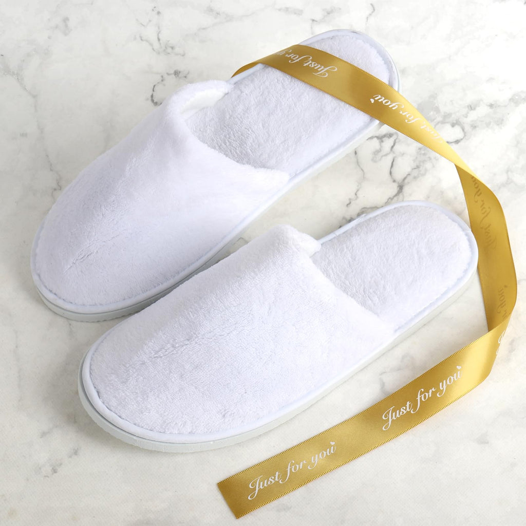 Unisex Guest Slippers, 10 Pairs, Washable and Individually Wrapped