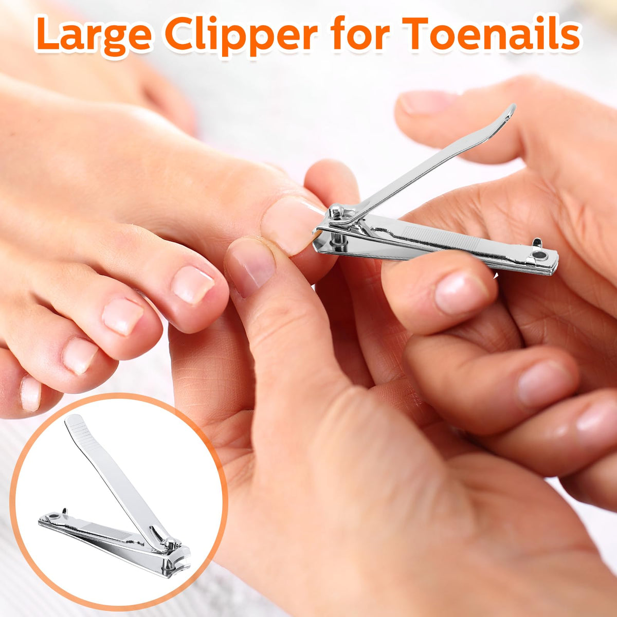 Lasnten 60-Piece Stainless Steel Nail Clipper Set, Fingernail and Toenail Cutters