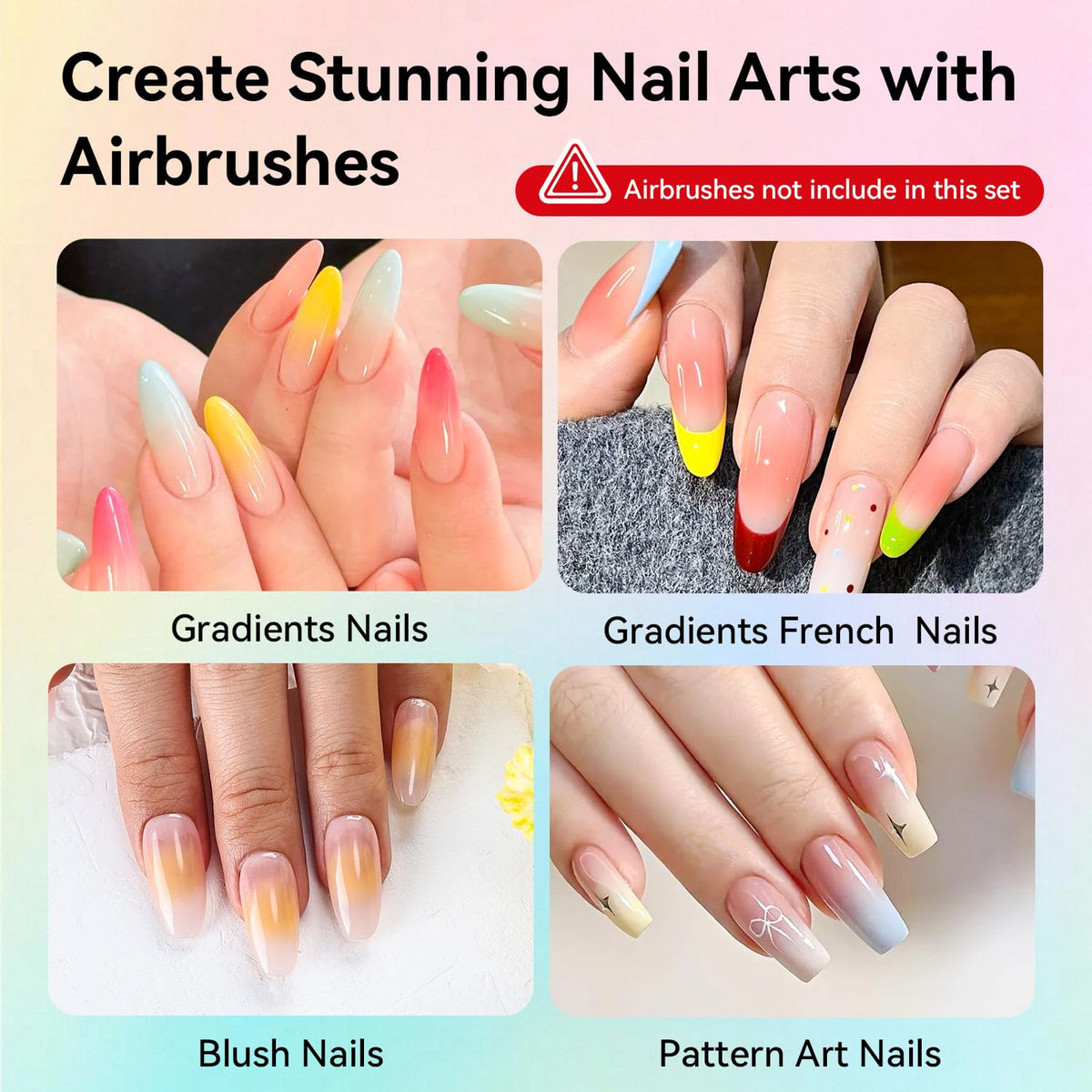 JODSONE Airbrush Gel Nail Polish Set, No-Dilution Nail Art Colors