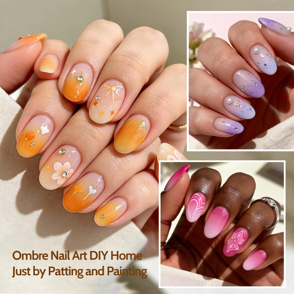 JODSONE Sponge Pat Painting Nail Gel Set, 32 Colors with Nail Art Tools