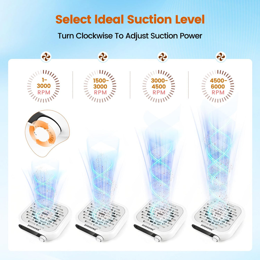 JODSONE Mini Nail Dust Collector with Powerful Suction