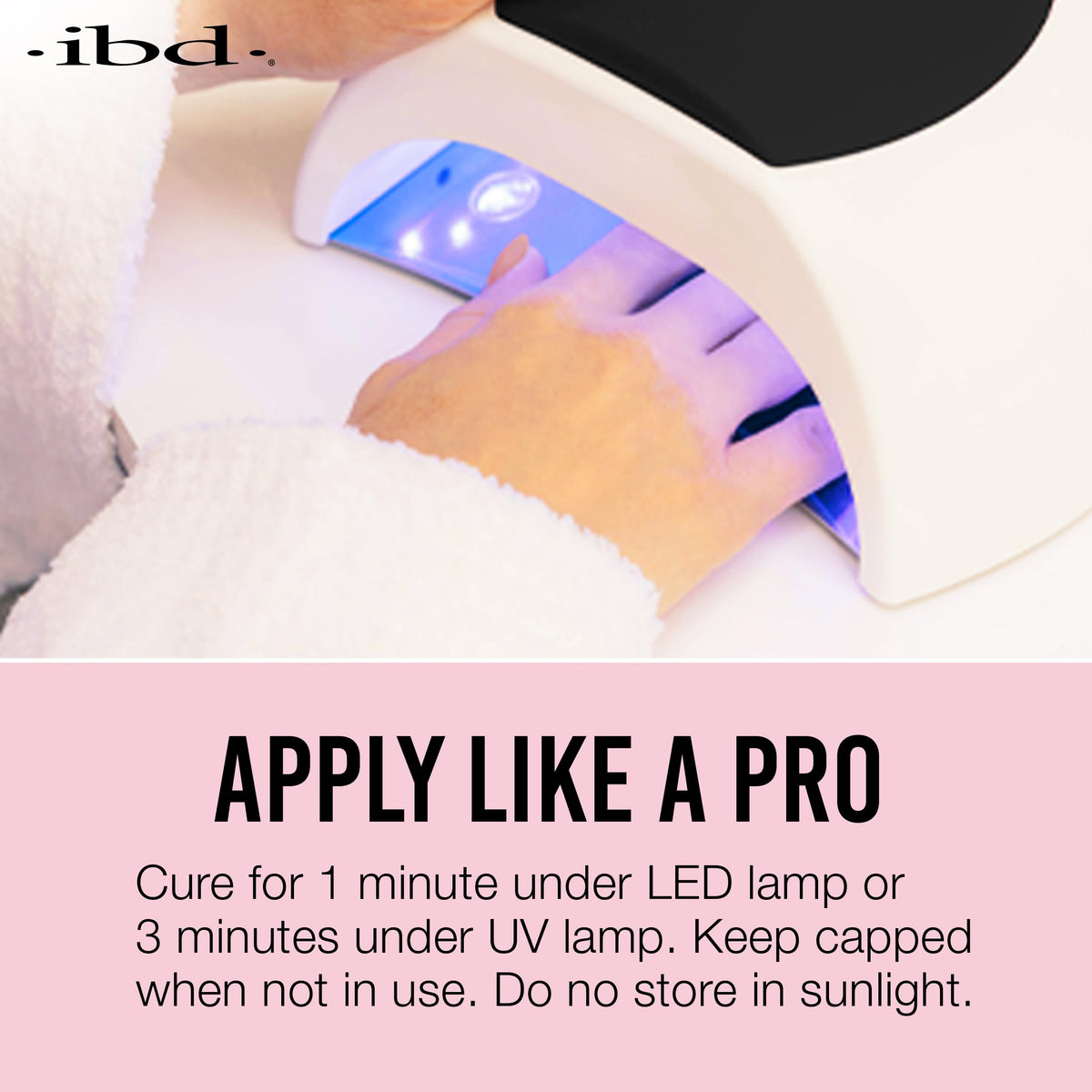 IBD LED/UV Builder Gel Pink Glaze, Hard Soak-Off Nail Builder, 2 oz