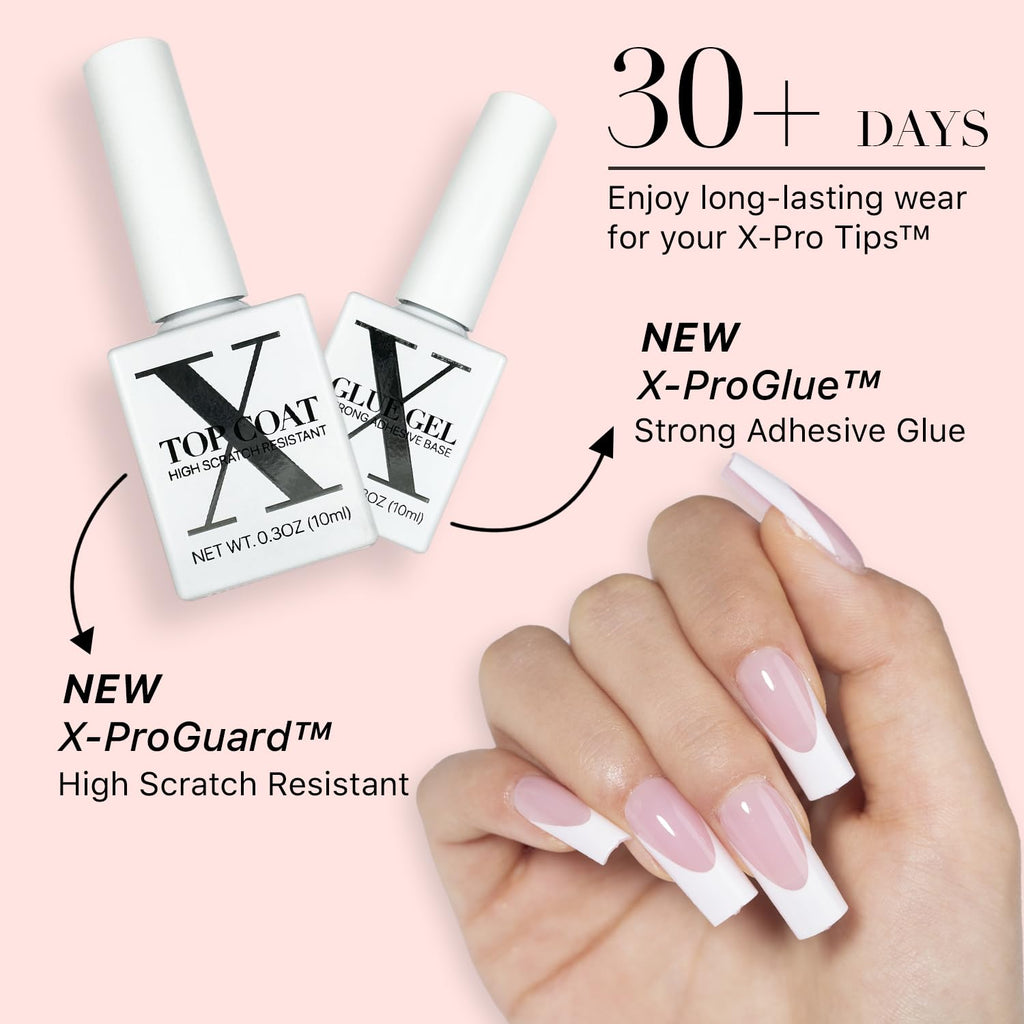 SXC Cosmetics Press-On Fake Nails Starter Kit, 150 Pieces, 15 Sizes