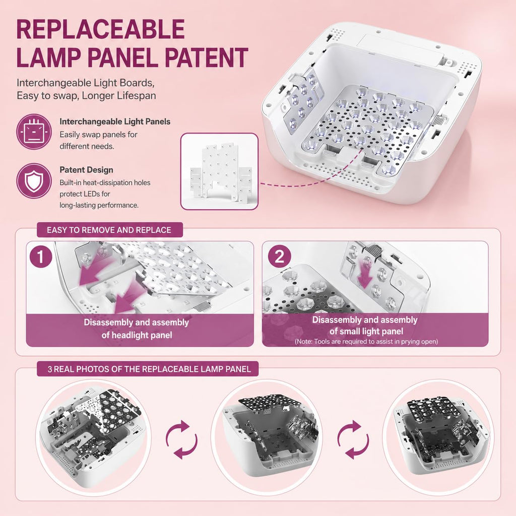 72W Rechargeable UV LED Nail Lamp for Gel Polish