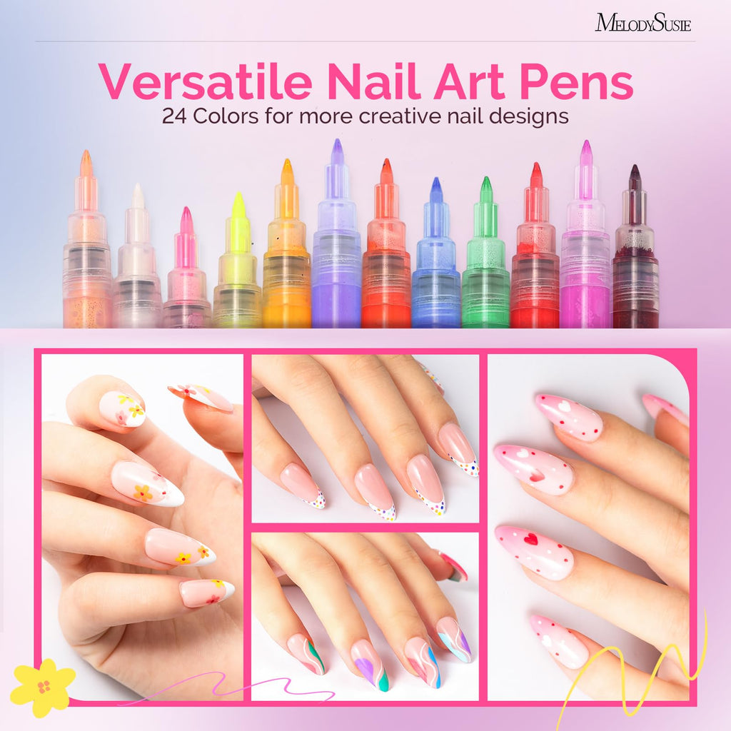 MelodySusie Nail Art Pens Set for Nail Design and Manicure